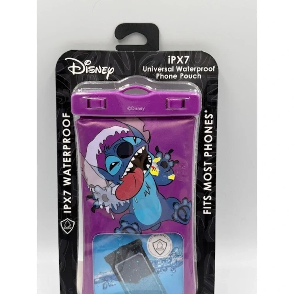 Disney‎ Stitch IPX7 Universal Waterproof Phone Pouch Self-Floating Purple Case